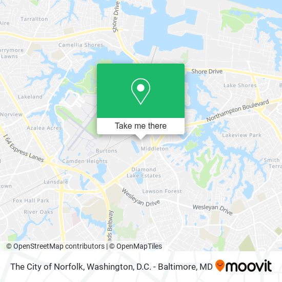 Mapa de The City of Norfolk