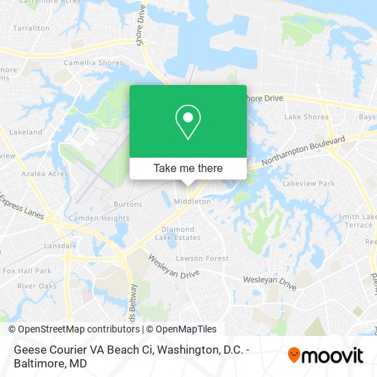 Geese Courier VA Beach Ci map