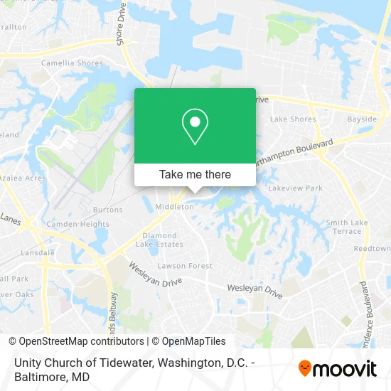 Unity Church of Tidewater map