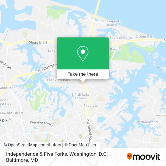 Independence & Five Forks map