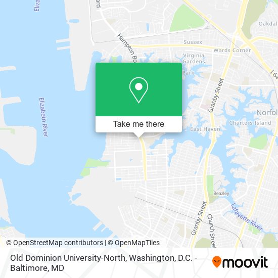 Mapa de Old Dominion University-North