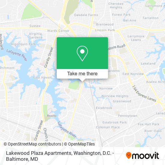 Mapa de Lakewood Plaza Apartments