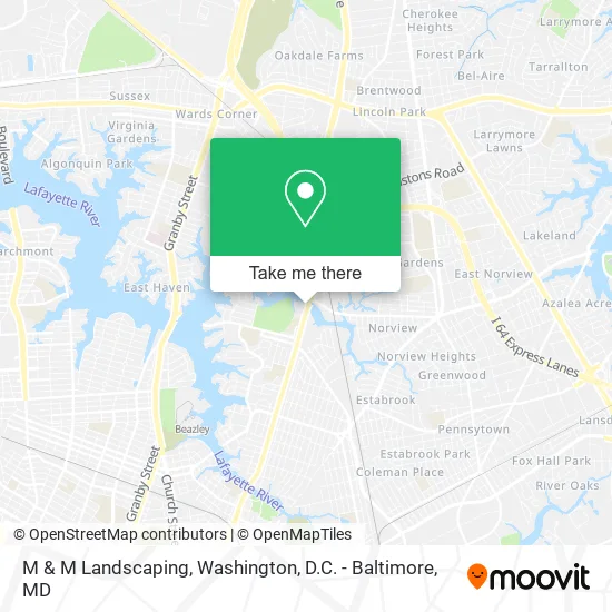 M & M Landscaping map