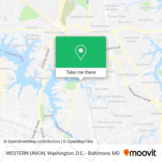 WESTERN UNION map