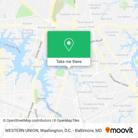 WESTERN UNION map
