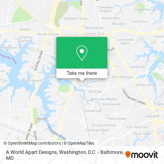 A World Apart Designs map