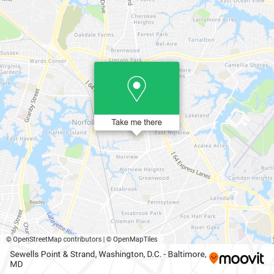 Sewells Point & Strand map