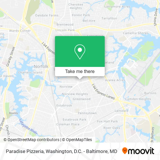 Paradise Pizzeria map