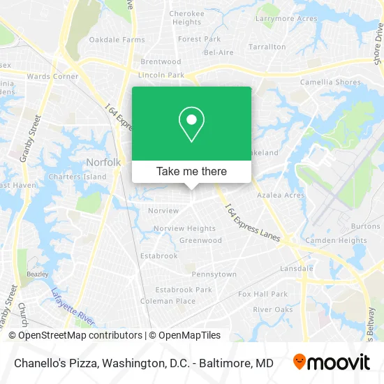 Chanello's Pizza map