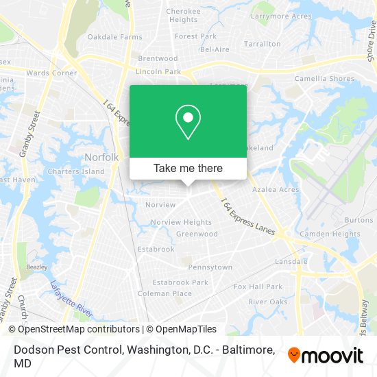 Dodson Pest Control map