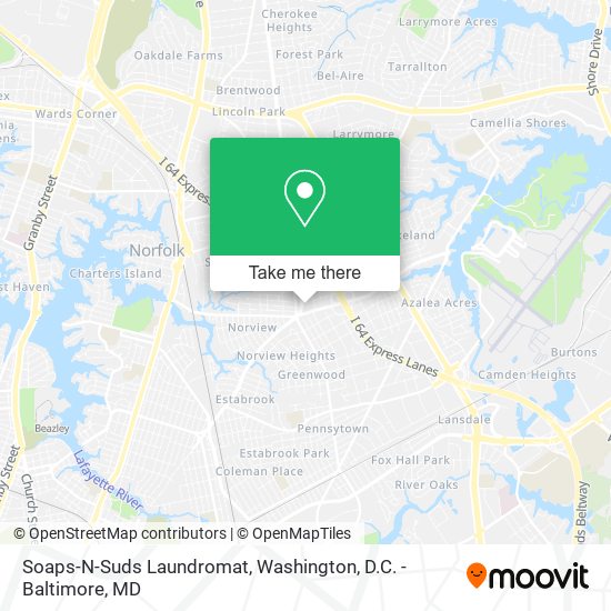 Mapa de Soaps-N-Suds Laundromat