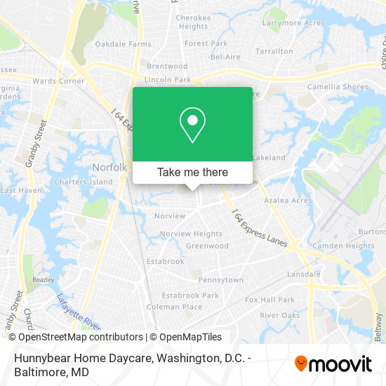 Hunnybear Home Daycare map
