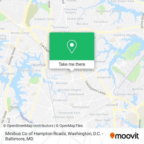 Minibus Co of Hampton Roads map
