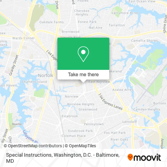 Special Instructions map