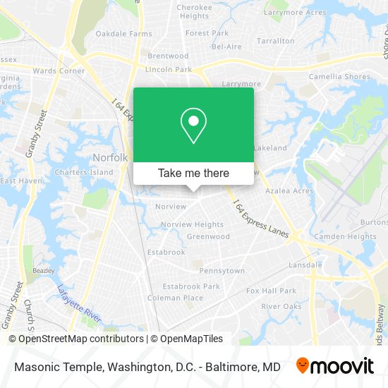 Masonic Temple map