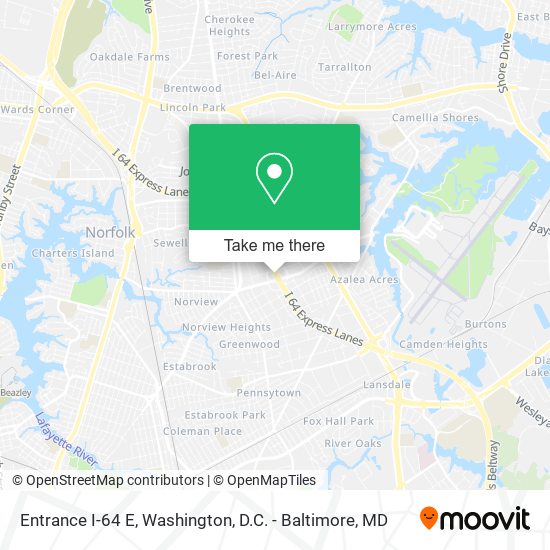 Entrance I-64 E map