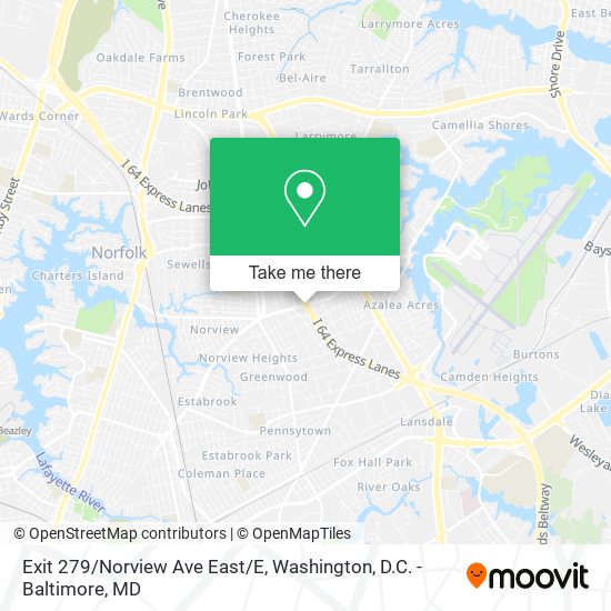 Mapa de Exit 279/Norview Ave East/E