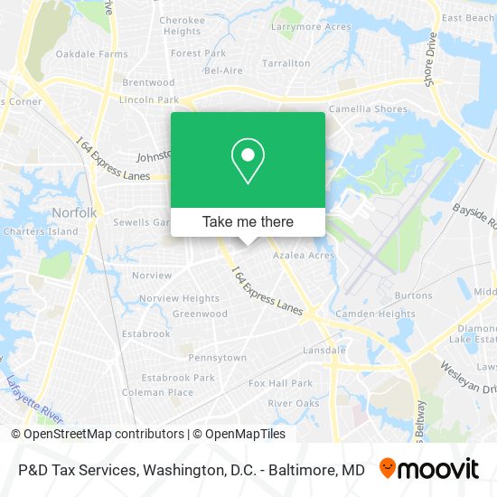 P&D Tax Services map