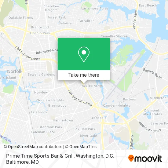 Mapa de Prime Time Sports Bar & Grill
