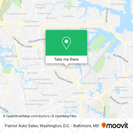 Patriot Auto Sales map