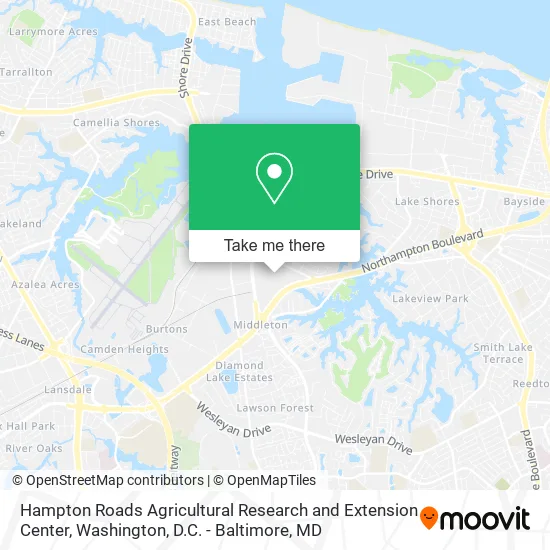 Hampton Roads Agricultural Research and Extension Center map