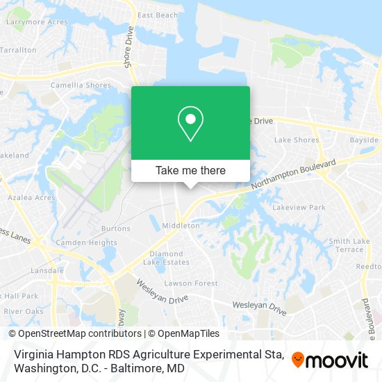 Virginia Hampton RDS Agriculture Experimental Sta map