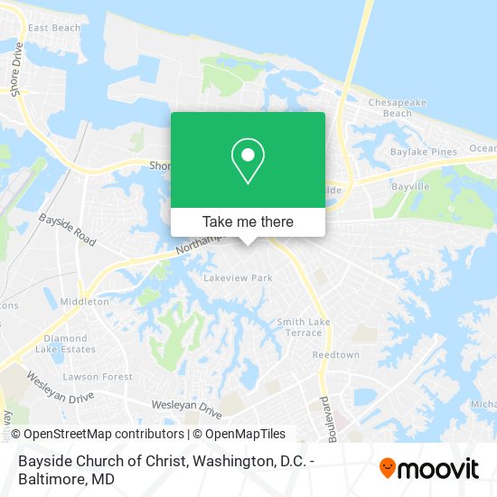 Bayside Church of Christ map