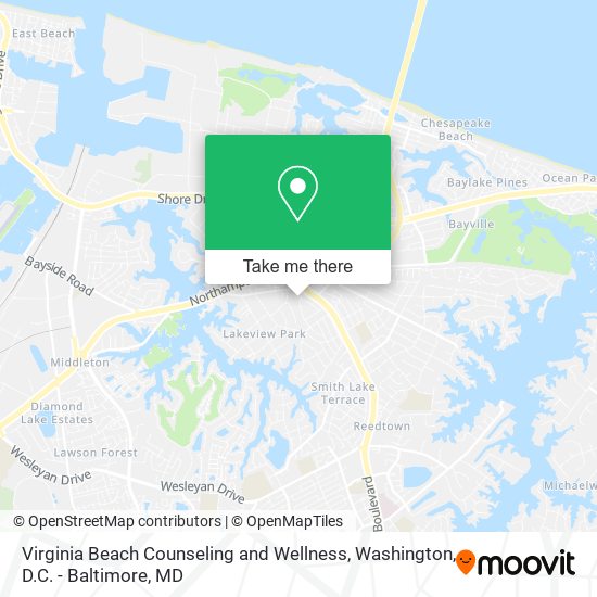 Virginia Beach Counseling and Wellness map