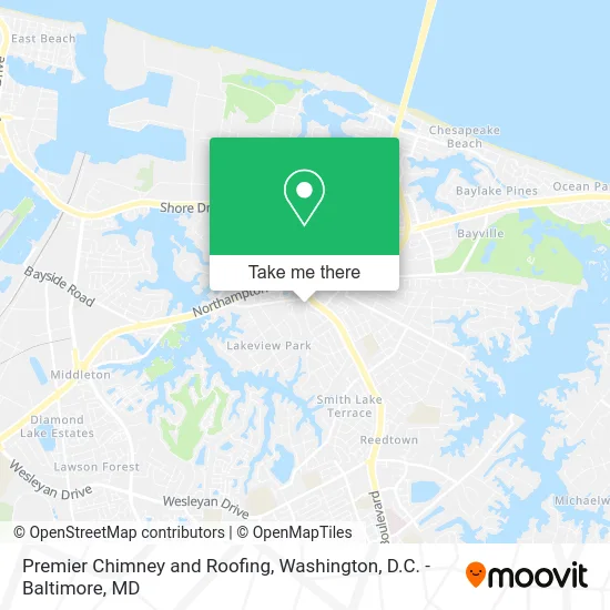 Premier Chimney and Roofing map