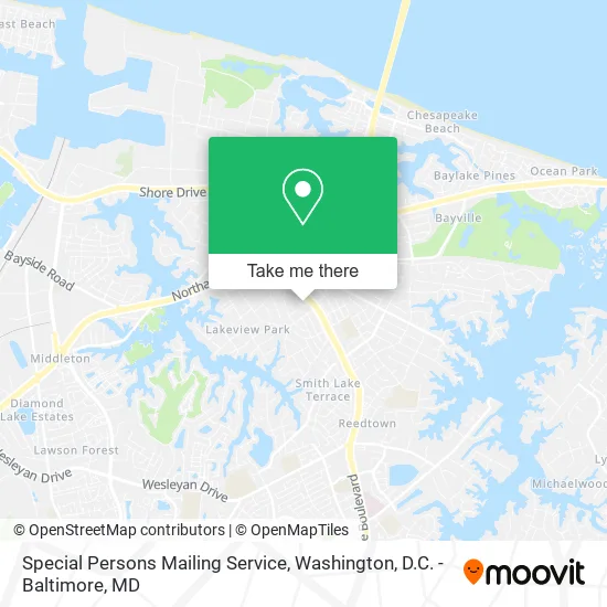 Special Persons Mailing Service map