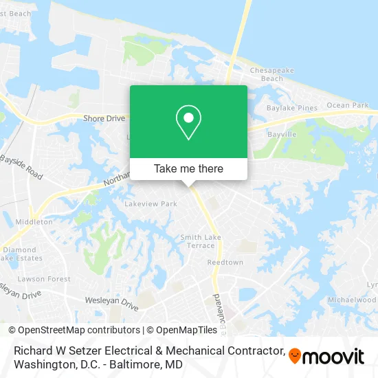 Richard W Setzer Electrical & Mechanical Contractor map