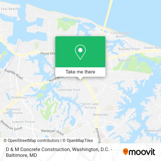D & M Concrete Construction map