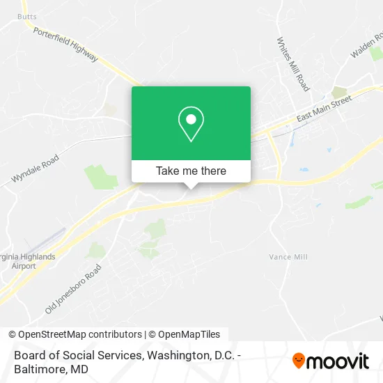 Board of Social Services map