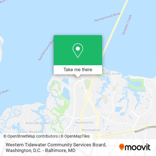 Mapa de Western Tidewater Community Services Board
