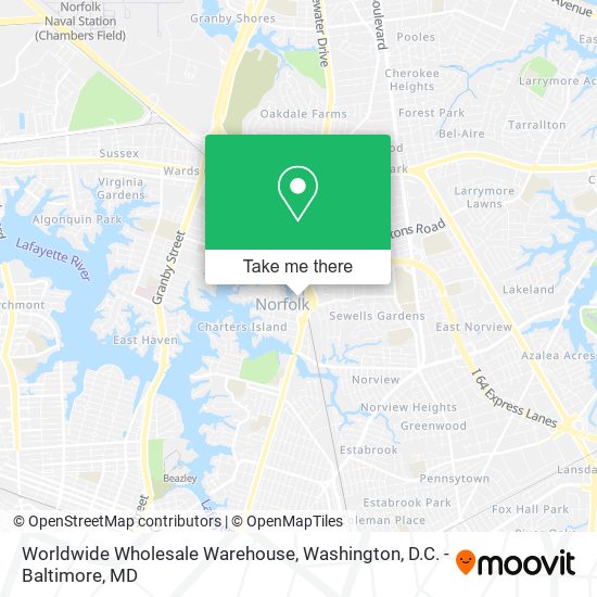 Mapa de Worldwide Wholesale Warehouse
