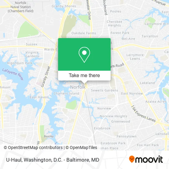 Mapa de U-Haul