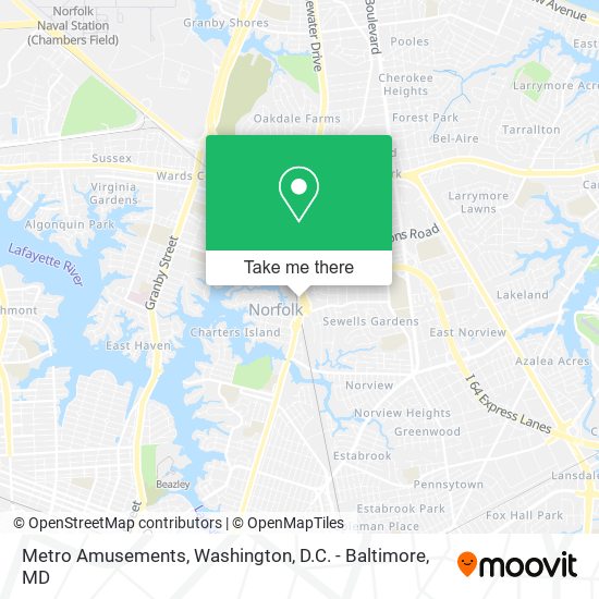 Metro Amusements map