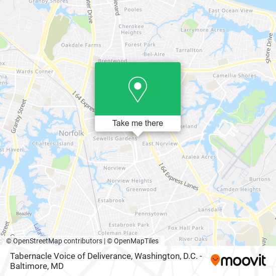 Mapa de Tabernacle Voice of Deliverance