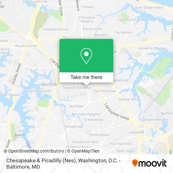 Chesapeake & Picadilly (Nes) map