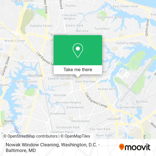Nowak Window Cleaning map