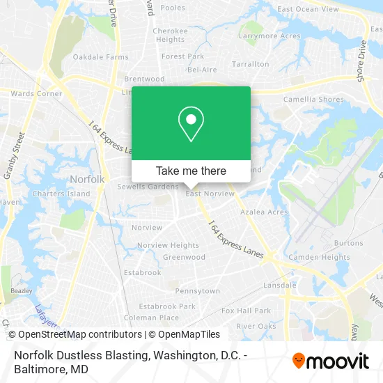 Norfolk Dustless Blasting map