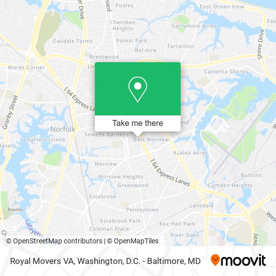 Mapa de Royal Movers VA