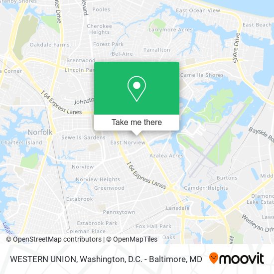 WESTERN UNION map