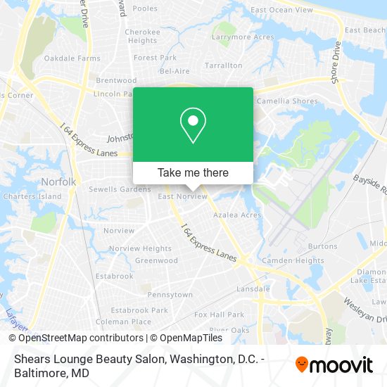 Mapa de Shears Lounge Beauty Salon
