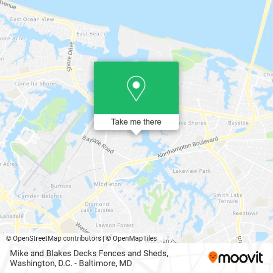 Mapa de Mike and Blakes Decks Fences and Sheds