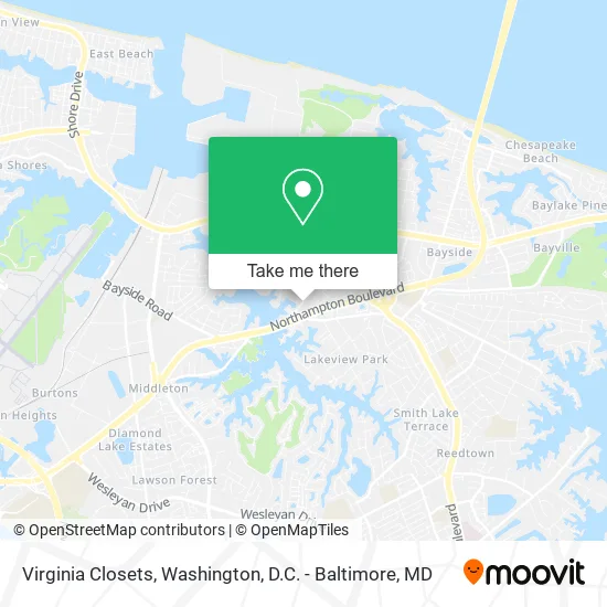 Virginia Closets map