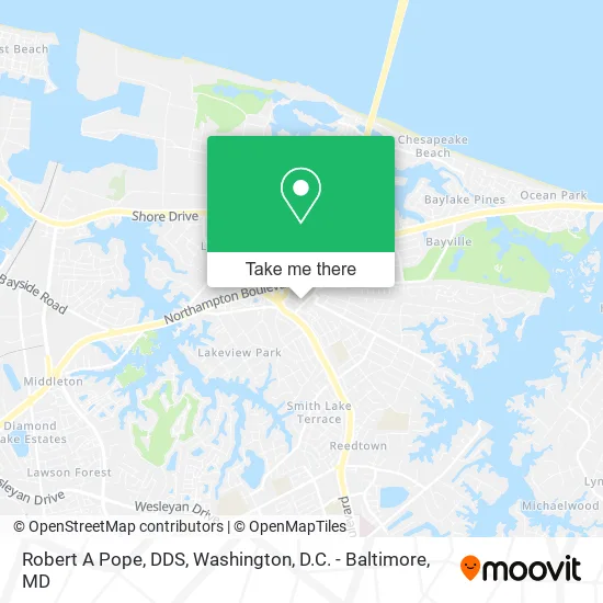 Robert A Pope, DDS map