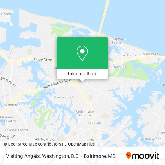 Visiting Angels map