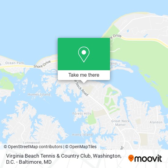 Virginia Beach Tennis & Country Club map