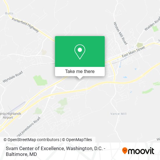 Svam Center of Excellence map